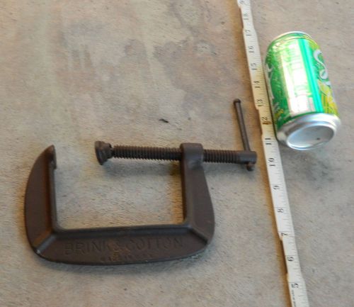 VTG BRINK &amp; COTTON C CLAMP 4&#039;&#039; #144  HEAVY DUTY CAST IRON  OLD METALWORKINGS