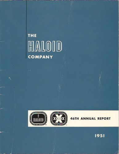 The Haloid Company, Annual Report, 1951, pre XEROX