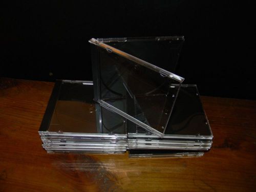 50 Empty Black tray Standard Blank Jewel CASE FOR Music CD Games DVD Movie Disc