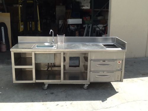 STAINLESS STEEL HOSTESS STATION, 8&#039;, USED, GREAT CONDITION!!!