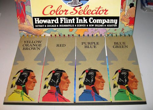 OLD HOWARD  FLINT INKS COLOR SELECTOR INDIAN DESIGN