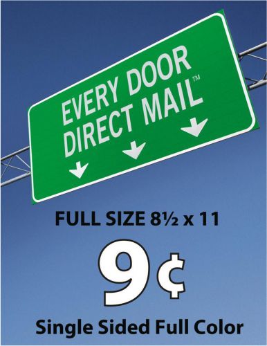 600 full size every door direct mail single-sided full color for sale