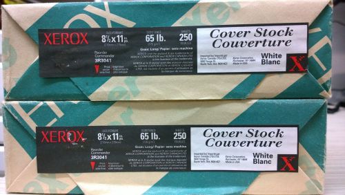 2 Sets Xerox Cover Stock Paper White 250 Sheets 65lb 8.5X11&#034;