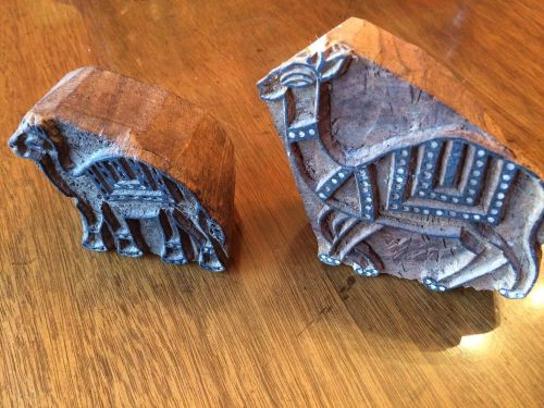 Batik wooden printing blocks with Camels from India 2 - Charming