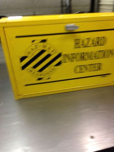 Hazard Information Center by Lab Safety, Yellow Emergency Info Cabinet