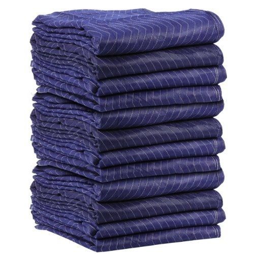 72&#034; X 80&#034; US Cargo Control Moving Blanket (12-Pack) - Econo Saver (43 lbs/dozen,