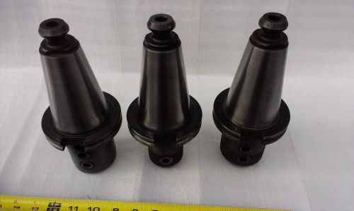 3 - CAT50 Milling Tool Holders with PULL STUDS  2- Kennametal and 1- Sandvik