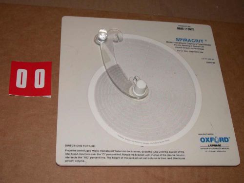 Spiracrit micro-hematocrit capillary tube reader oxford labware free s&amp;h for sale