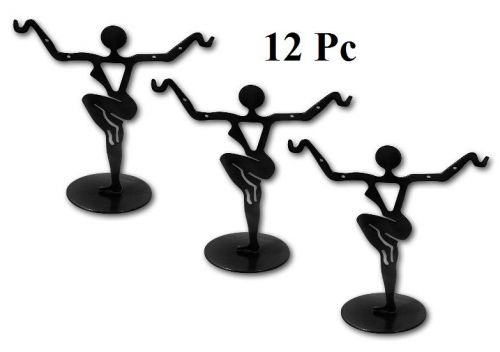 LOT OF 12 LARGE METAL EARRING DANCER DISPLAY STANDS JEWELRY DISPLAY 4 5/8&#034; TALL
