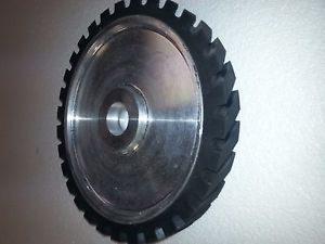 10&#034; x 1&#034; serrated contact wheel for 2x72 belt sander grinder - hard to find! for sale