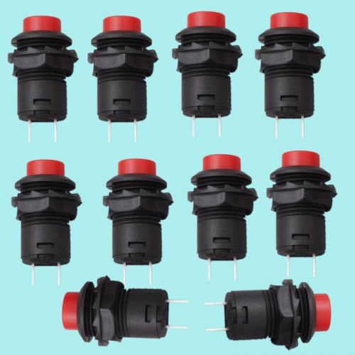 10pcs DS-228 DS-426 Red Self-locking Switch Round Switch Control Steady NO 12mm
