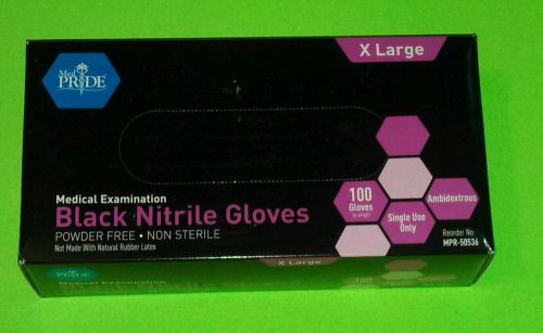 100  xl black nitrile gloves  powder free gloves non latex gloves for sale