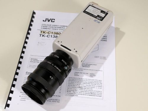 JVC  Digital Color Video Camera TK-1380U w/ TV Zoom Lens 8-48mm f/1.0