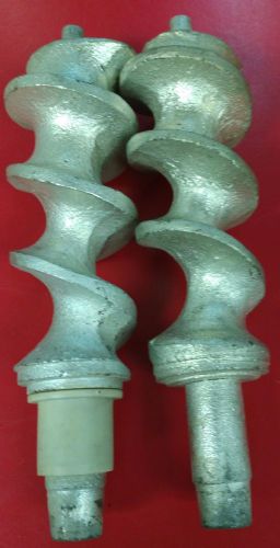 Lot of 2  meat grinder screw worm auger 7 1/2&#034; #1217 for sale