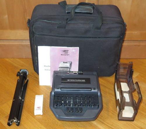 Stentura 200 Stenograph Manual Steno Machine, Tripod &amp; Case