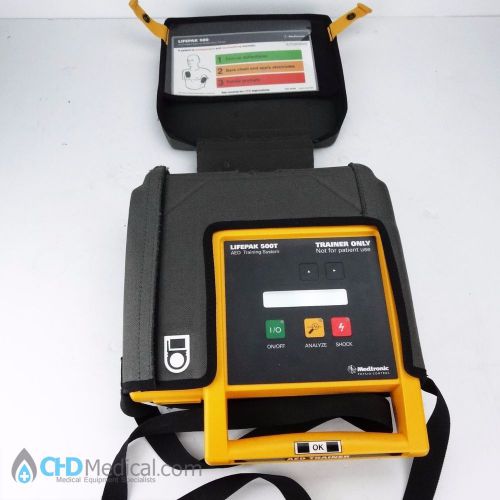 Medtronic lifepak 500t aed training system with case for sale