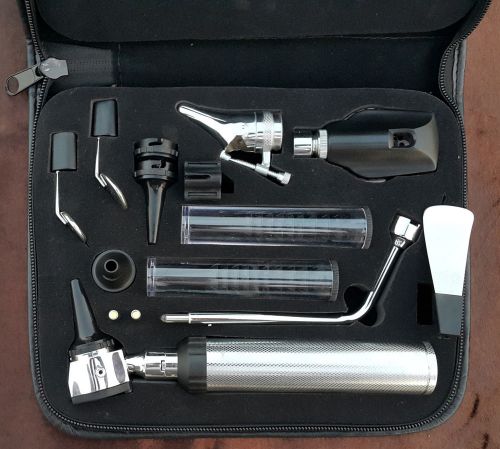 New professional ophthalmoscope /otoscope ent nasal larynx diagnostic set for sale