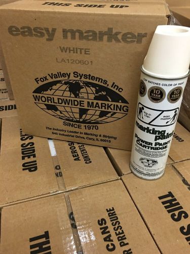 Fox valley easy marker white field striping paint, utility marking paint case for sale