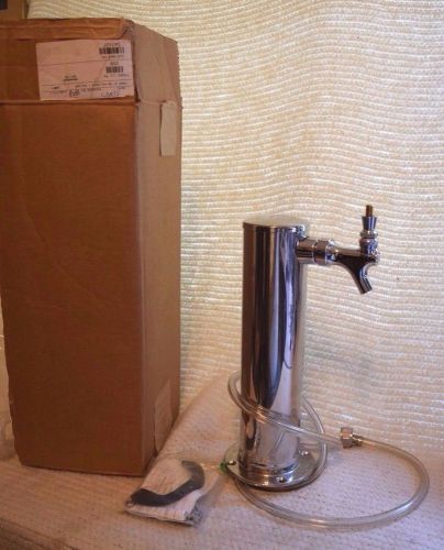 Tissco 3&#034; x 12&#034; polished stainless steel single faucet beer tap tower for sale