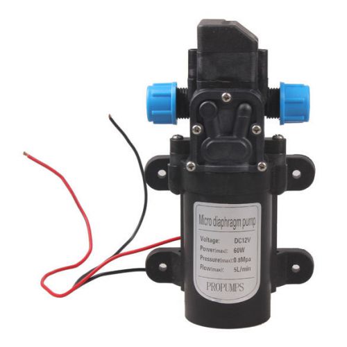 DC12V 60W Water Pump Automatic Switch High Pressure Micro Diaphragm 5L/min Black
