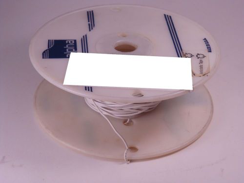7131-1 Alpha PVC Hookup Wire 22 AWG Tinned Copper White 90&#039; Partial NOS