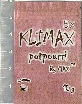 5X Klimax Potpourri By Max Coconut 10 g *50* Empty Bags