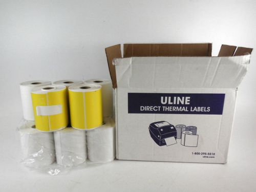 11 direct thermal transfer label rolls uline 4&#034; x 6&#034; shipping &amp; packing for sale