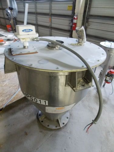 Stainless steel hopper loader with bindicator mixer and agitator - conical based for sale