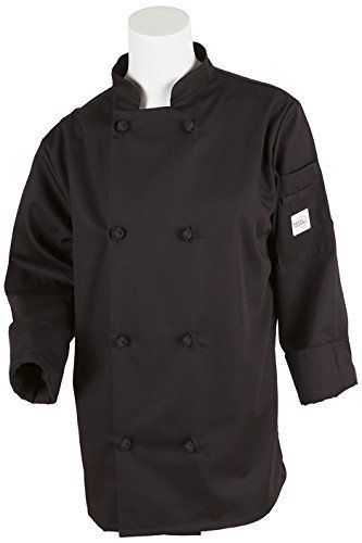 Mercer Culinary Millennia Womens Cook Jacket, Large, Black