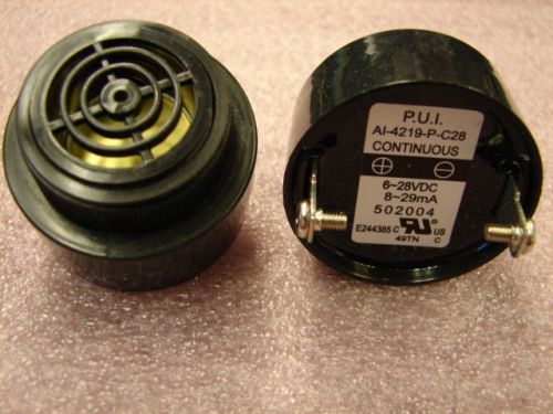1 pc AI-4219-P-C28 by PUI Buzzer Piezo Audio Indicator 12VDC 1900Hz 81dB