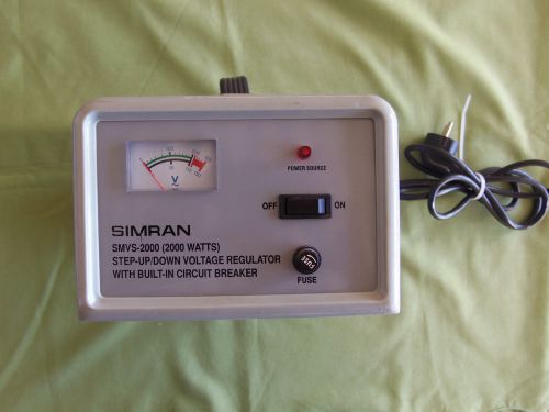 SIMRAN SMVS-2000 2000 Watt Step Up / Down Voltage Regulator 120 / 240 Volt -2