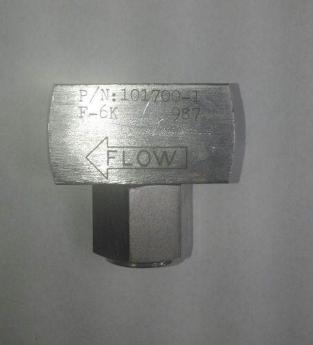 Circor Part No. F-6K 101700-1 Fluid Filter, 316 Stainless Steel, 1/4&#034; FNPT