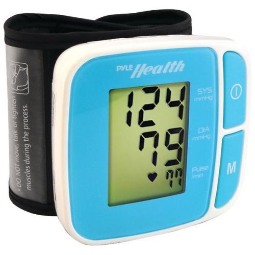 PYLE PHBPBW40BL Bluetooth(R) SMART(TM) Wrist Blood Pressure Monitor (Blue)