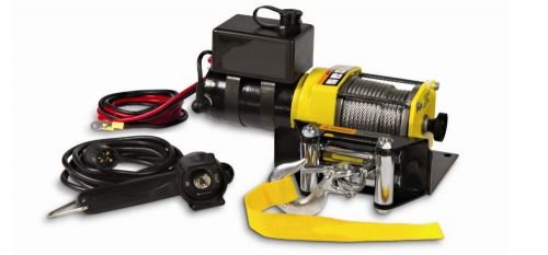 Winch - heavy duty - 12 volt dc - 1.2 hp - 3,000 lb cap - 40 ft of 3/16 dia rope for sale