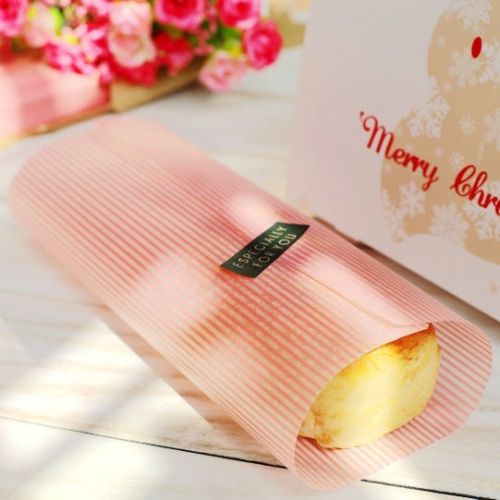 200x Lovely Stripe Coating Wax Paper For Sandwich Packaging, Baking Oil Paper