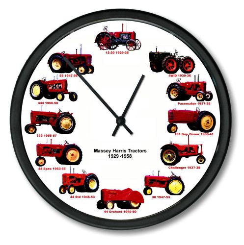 New MASSEY-HARRIS Wheel Dial Wall Clock 10&#034; Vintage-1929-1958 Tractors New