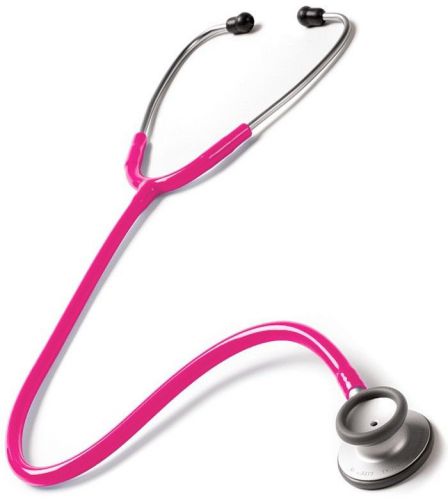 Neon pink stethoscope clinical lite series single tube prestige medical 121 new for sale