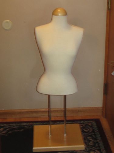FABRIC COVER Dress Mannequin  Base Wood Base Metal Adjustable Woman Clothing