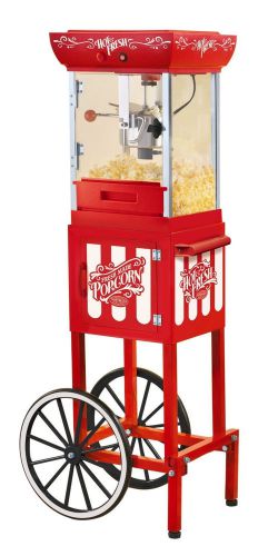 NEW Nostalgia Electrics 48&#034; Popcorn Machine Maker Cart Stand Kettle Popper Coke
