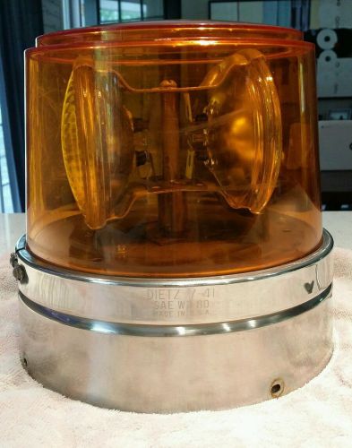 Dietz rotating beacon caution flashing amber light model 7-41 for sale