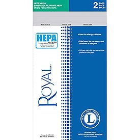 Royal commercial hepa media disposable bags - type l, 2/pack for sale