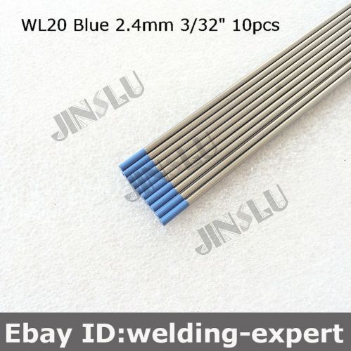 Sky Blue WL20 Tungsten Electrode 2.4mm X 150mm 3/32&#034; X 6&#034;  for TIG Welding 10PK