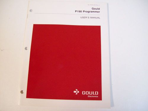 GOULD ML-P190-USE USER&#039;S MANUAL P190 PROGRAMMER - USED - FREE SHIPPING