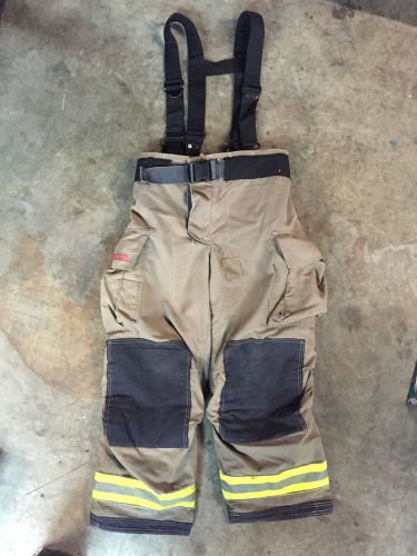 Globe Firefighter Pants / Turnout Gear w/ Suspenders - Size 40X30 - NICE!!!