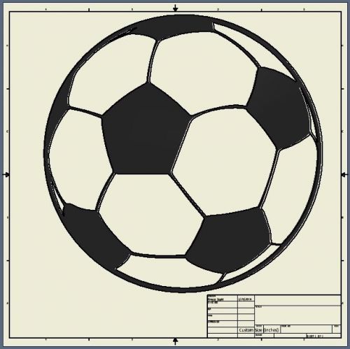 Dxf File ( soccer_ball )