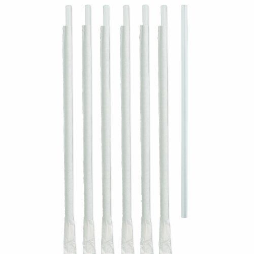 Dispoz-O Dispoz-o DSTGW4 Tall Giant Straws, Wrapped, 10 1/4, Translucent,