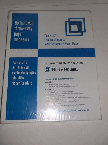 Type 400 Electrophotographic Microfilm Reader Printer Paper Magazine Bell Howell