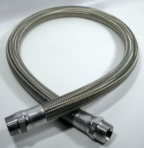 6-foot 1 1/4” npt braided 316 stainless steel hose for sale
