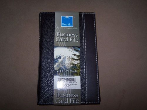 BUSINESS CARD FILE....holds 72 cards in nice leather holder....NEW!