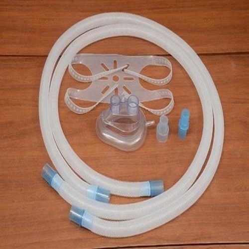 CPAP Ventilator Circuit with Aircushion Face Mask with Silicon Head Harness